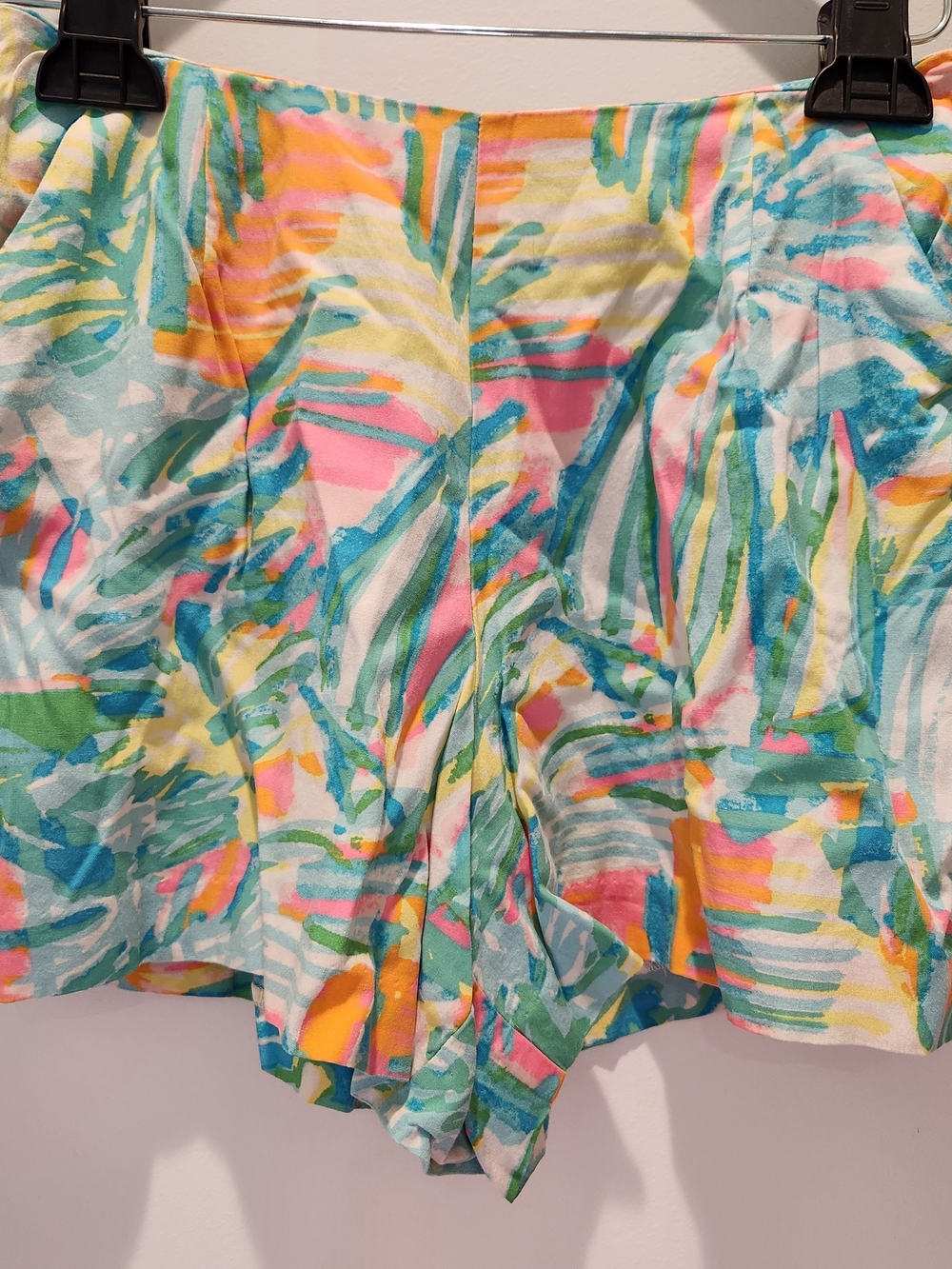 Lilly Pulitzer Linnea Flat Front Multicolor Shorts Sea Salt Sun Size 0
